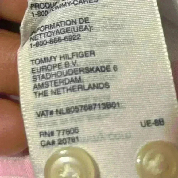 Tommy Hilfiger Multicolored Striped 2 Ply Cotton Long Sleeve Button Down - Picture 6 of 6